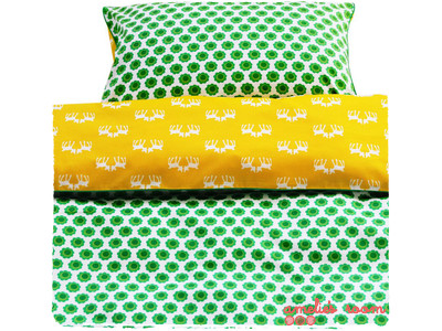 Blafre Yellow Bambi Cot Duvet Set