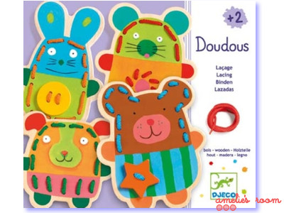 Djeco Cuddly Wooden Lacing Toy