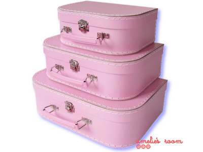 pink suitcase set